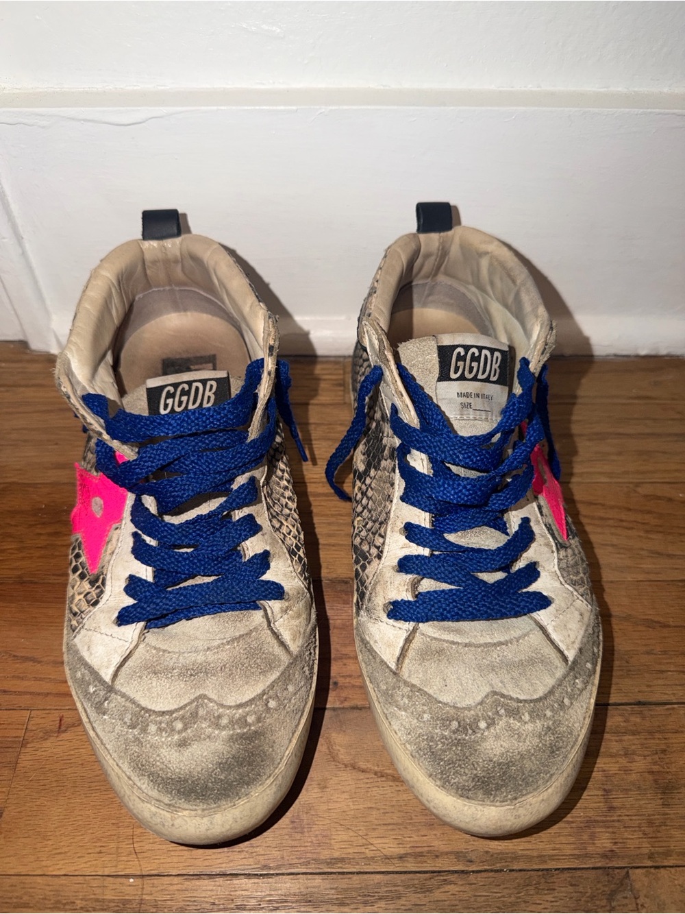 Golden Goose Midstar Sneakers - pink and blue